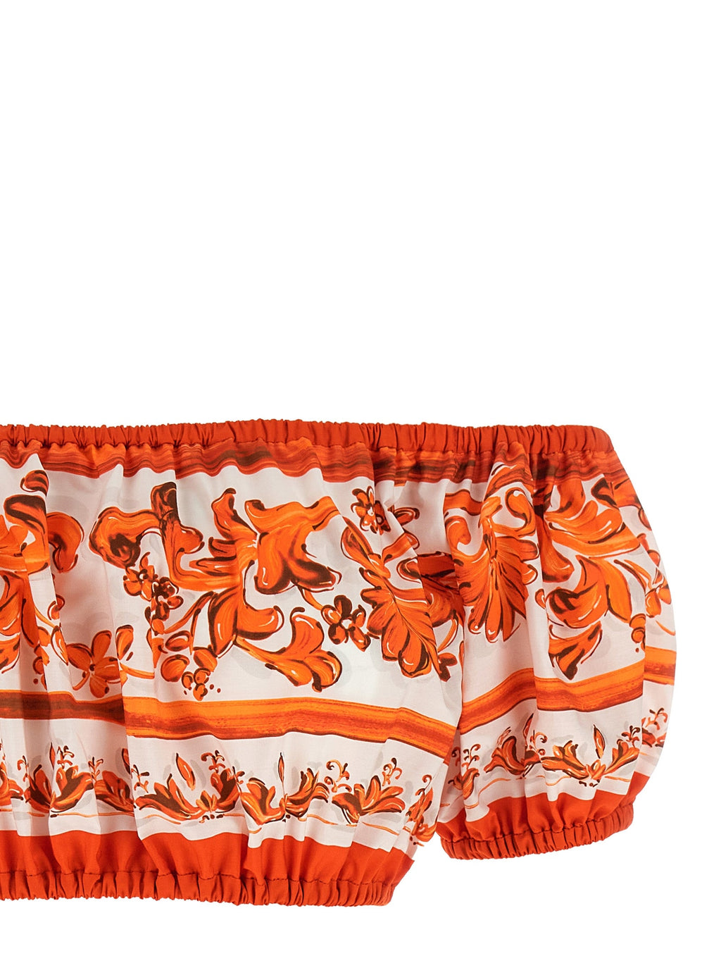 Dolce & Gabbana Orange Cotton Blouse Dolce & Gabbana