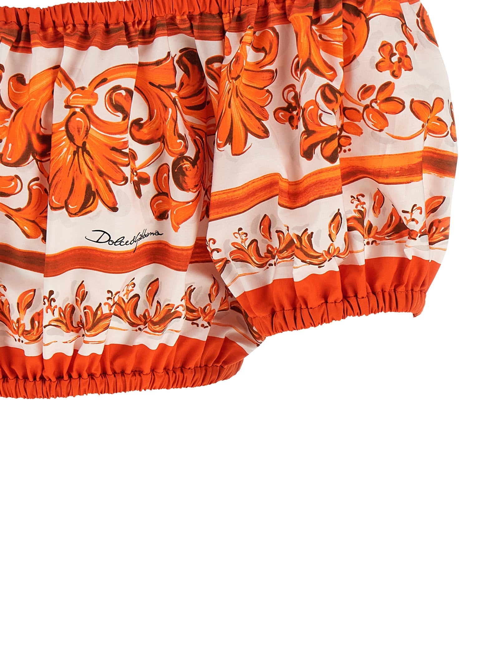 Dolce & Gabbana Orange Cotton Blouse Dolce & Gabbana