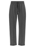 Brunello Cucinelli Gray Cotton Casual Pants Brunello Cucinelli