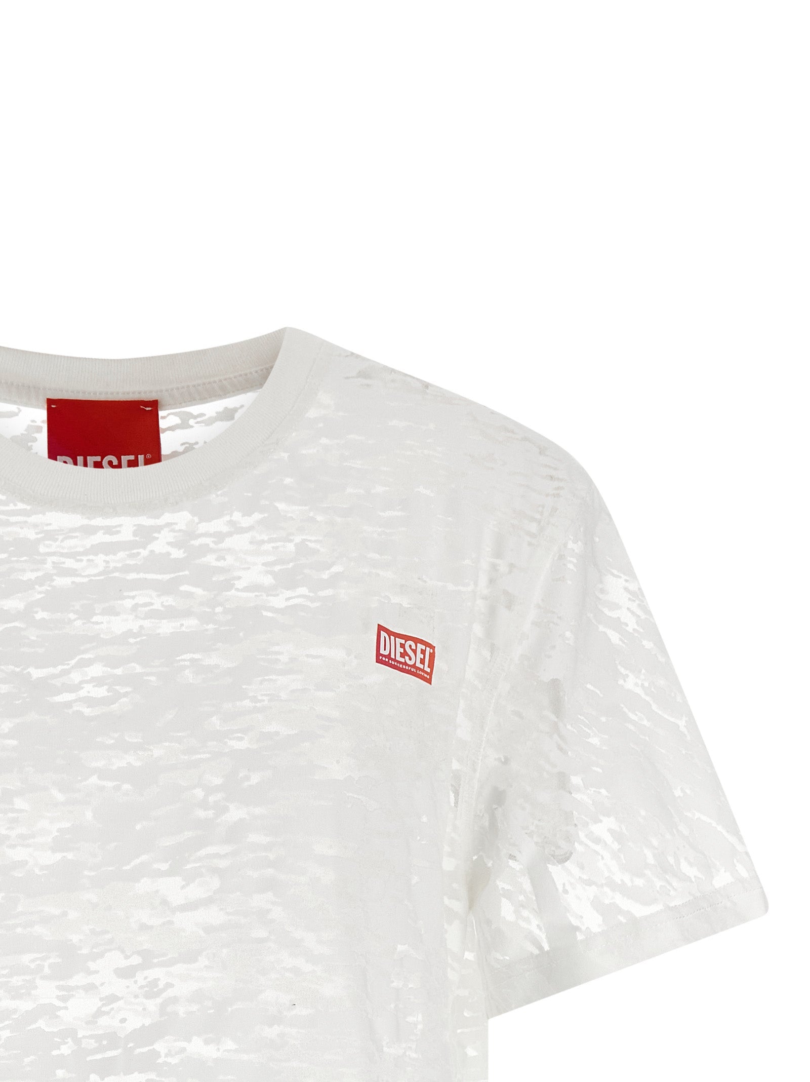 Diesel White Cotton T-Shirt Diesel