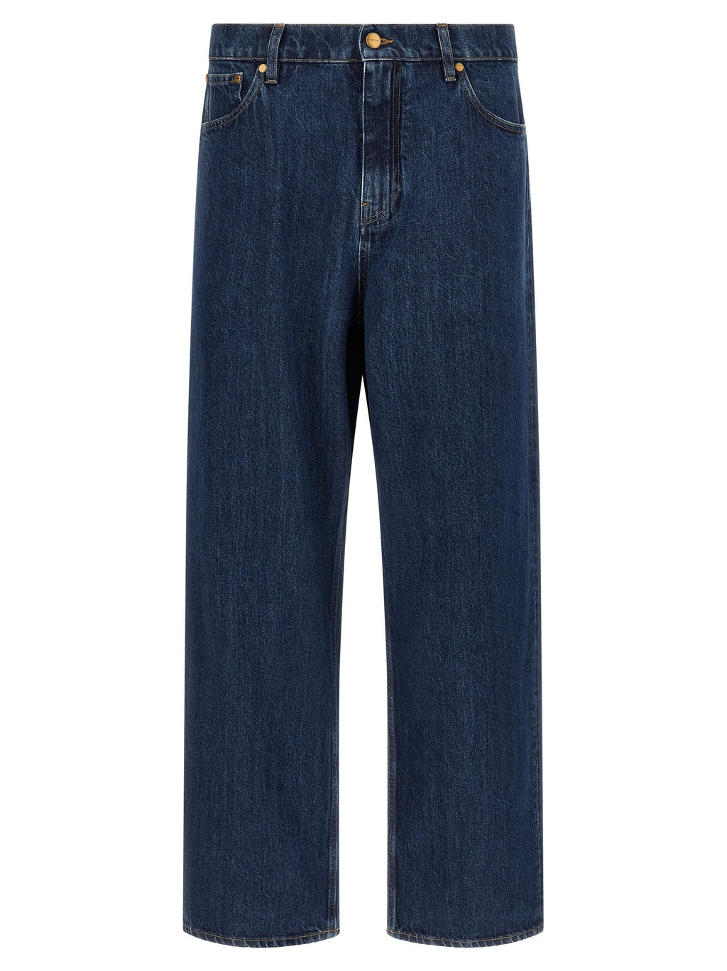 Jil Sander Blue Cotton Straight-Leg Jeans Jil Sander