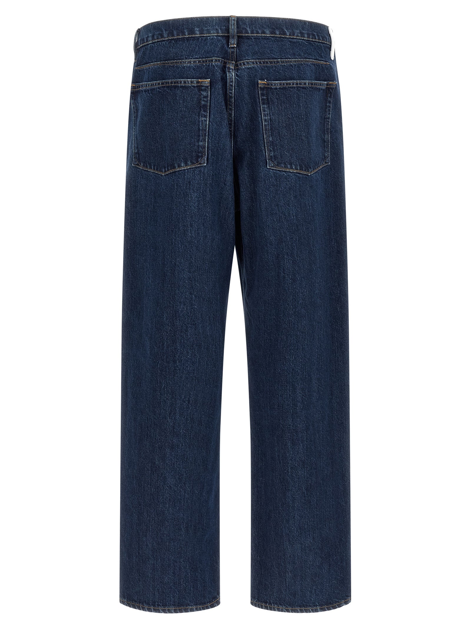Jil Sander Blue Cotton Straight-Leg Jeans Jil Sander