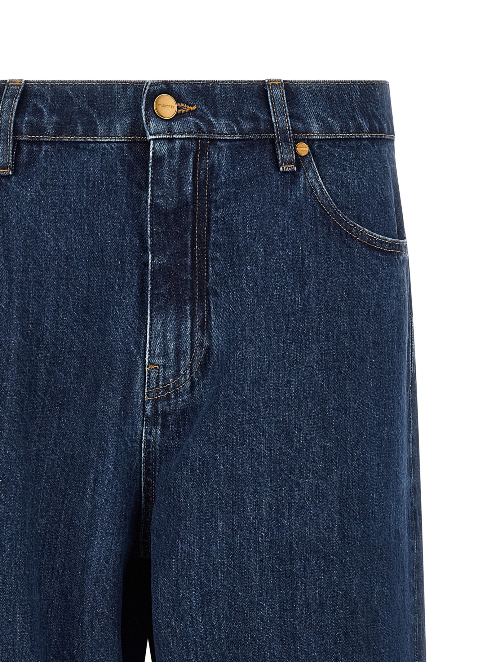 Jil Sander Blue Cotton Straight-Leg Jeans Jil Sander