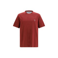 Brunello Cucinelli Bordeaux Cotton T-Shirt Brunello Cucinelli