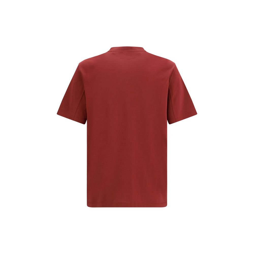 Brunello Cucinelli Bordeaux Cotton T-Shirt Brunello Cucinelli