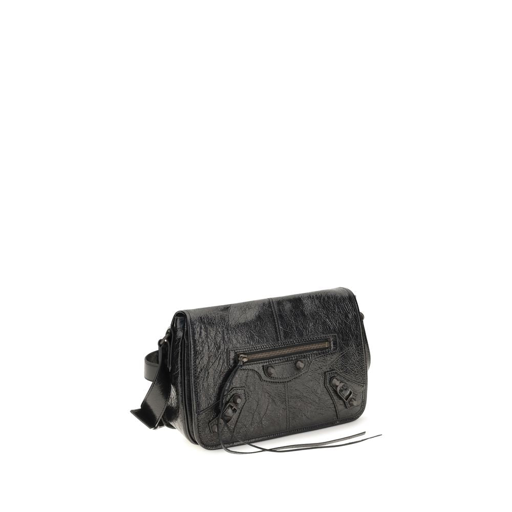 Balenciaga Black Lamb Ovis Aries Aries Shoulder Bag