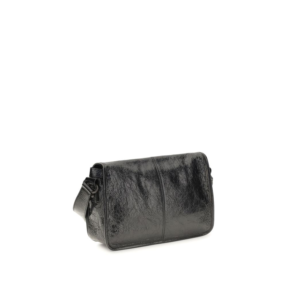 Balenciaga Black Lamb Ovis Aries Aries Shoulder Bag
