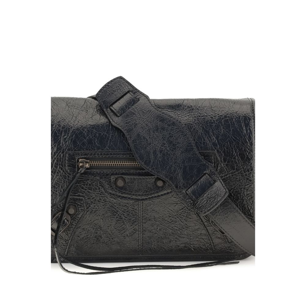 Balenciaga Black Lamb Ovis Aries Aries Shoulder Bag