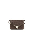 Valentino Garavani Brown Suede Leather Shoulder Bag