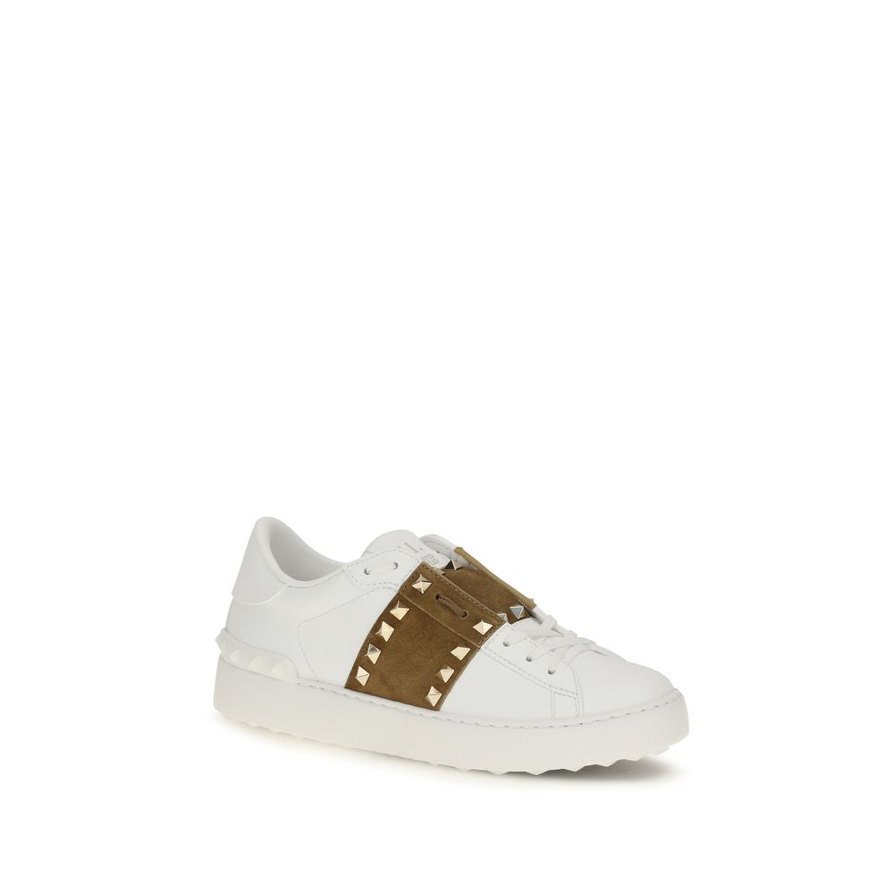 Valentino Garavani White Calf Leather Bos Taurus Sneakers