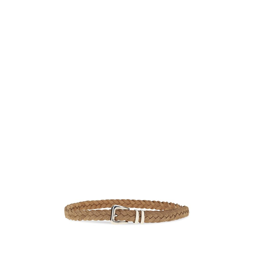 Brunello Cucinelli Beige Calf Leather Bos Taurus Regular Belt