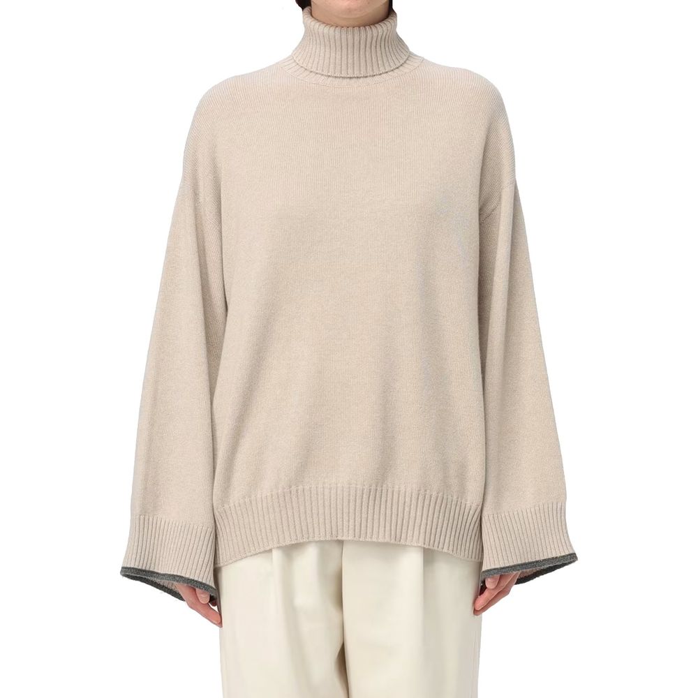 Brunello Cucinelli Beige Cashmere Sweater Brunello Cucinelli