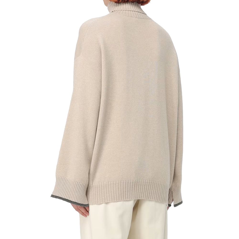 Brunello Cucinelli Beige Cashmere Sweater Brunello Cucinelli
