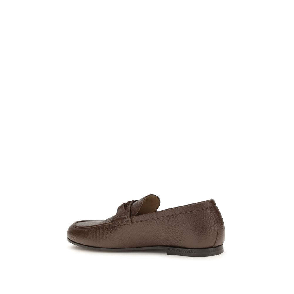 Valentino Garavani Brown Deer Slip-On Loafers Valentino Garavani