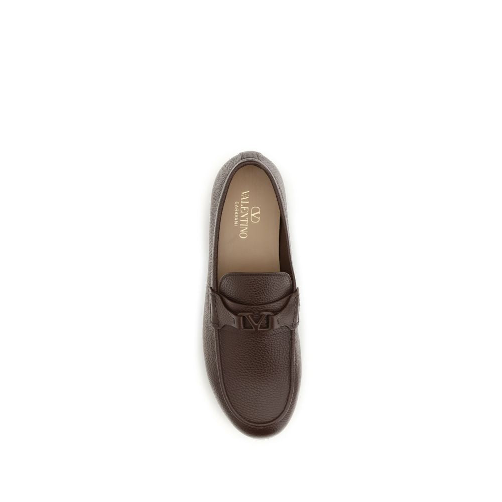 Valentino Garavani Brown Deer Slip-On Loafers Valentino Garavani