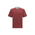 Brunello Cucinelli Bordeaux Cotton T-Shirt Brunello Cucinelli
