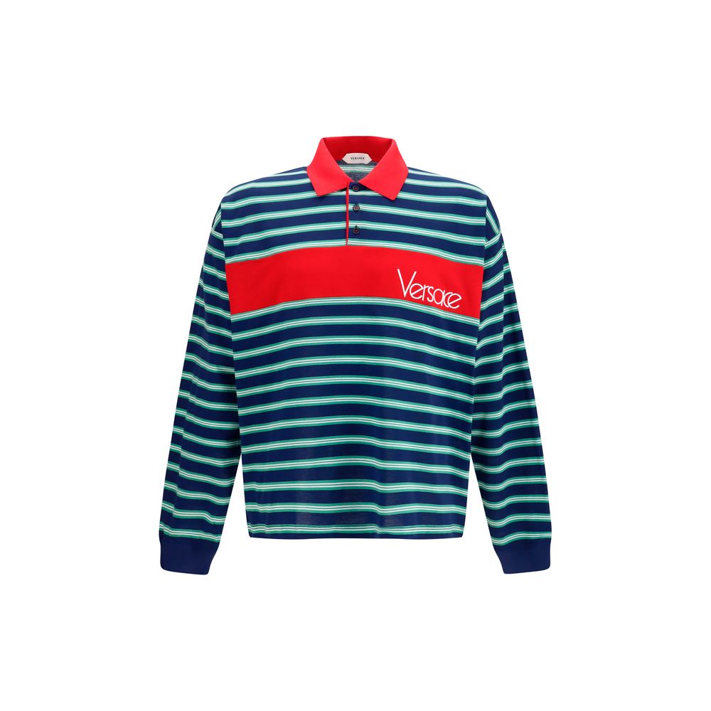 Versace Multicolor Cotton Polo Shirt Versace