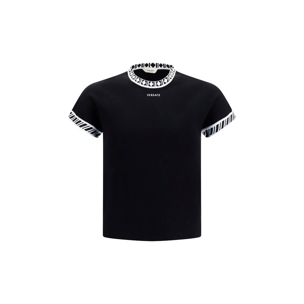 Versace Black Cotton T-Shirt Versace