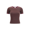 Courrèges Brown Cotton T-Shirt Courrèges