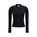 Courrèges Black Viscose Polo Shirt Courrèges