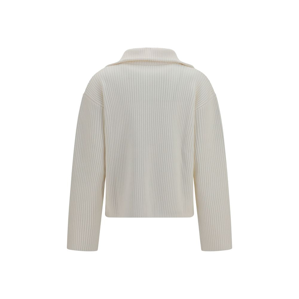 Courrèges White Wool Oves Aries Sweatshirt Courrèges