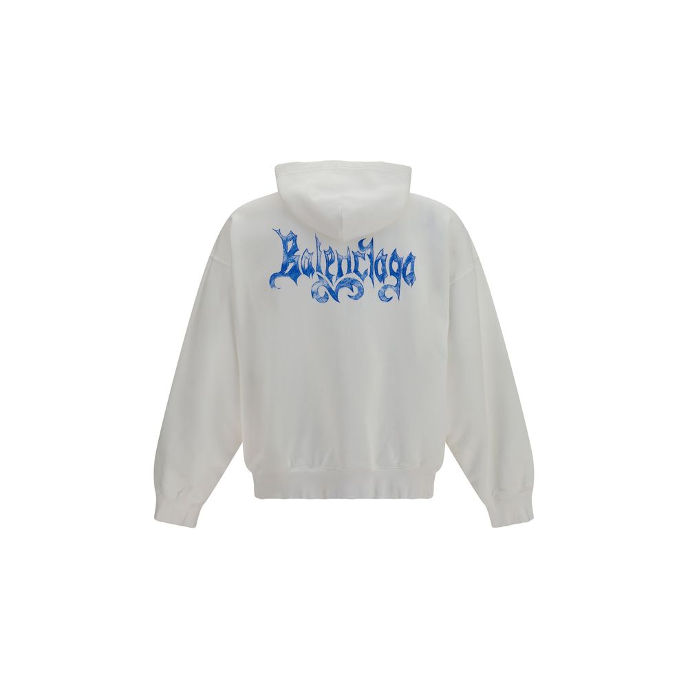 Balenciaga White Cotton Sweatshirt