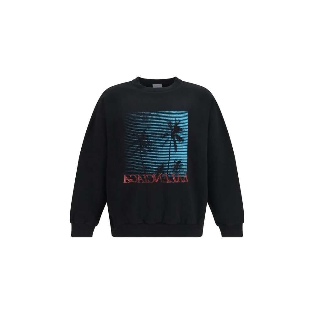 Balenciaga Black Cotton Sweatshirt Balenciaga