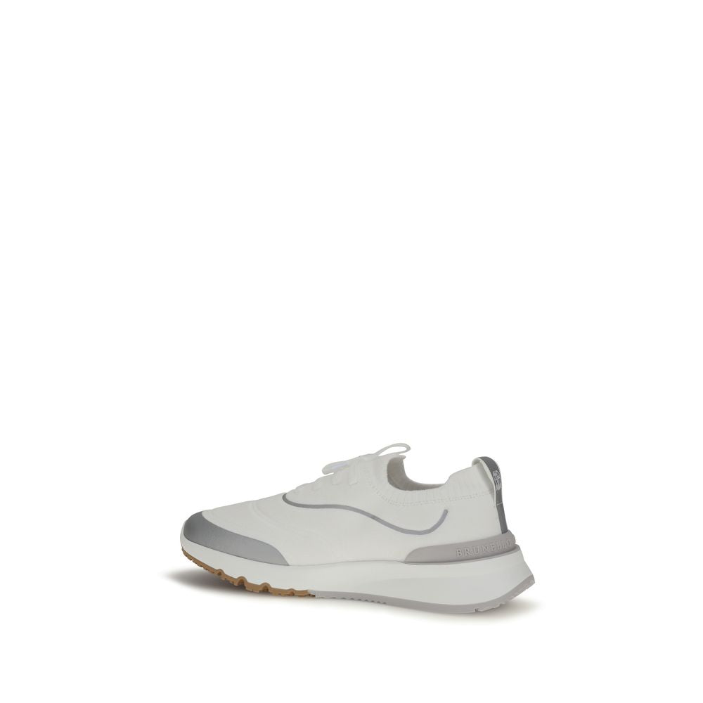 Brunello Cucinelli White Cotton Athletic Sneakers Brunello Cucinelli