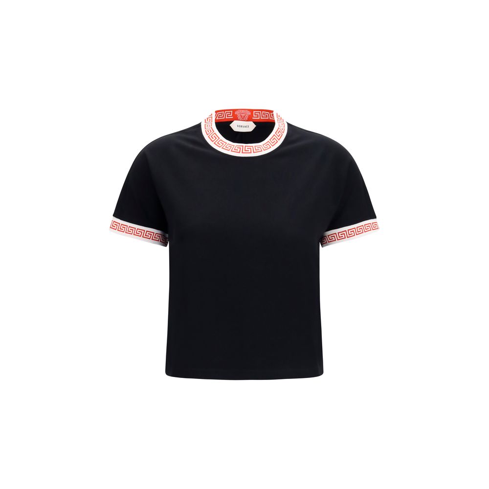 Versace Black Cotton T-Shirt Versace
