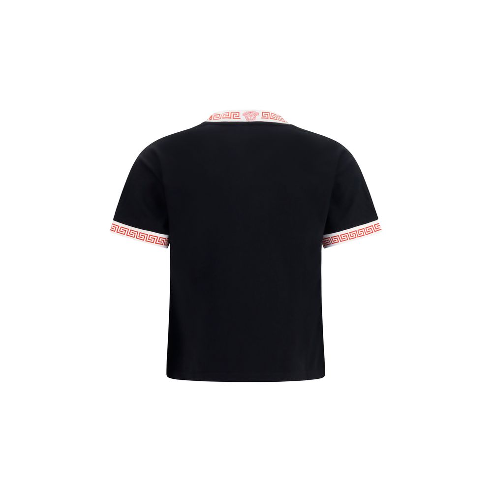 Versace Black Cotton T-Shirt Versace