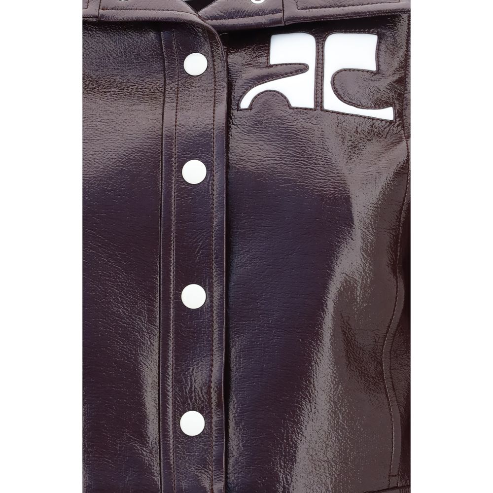 Courrèges Bordeaux Cotton Jacket Courrèges