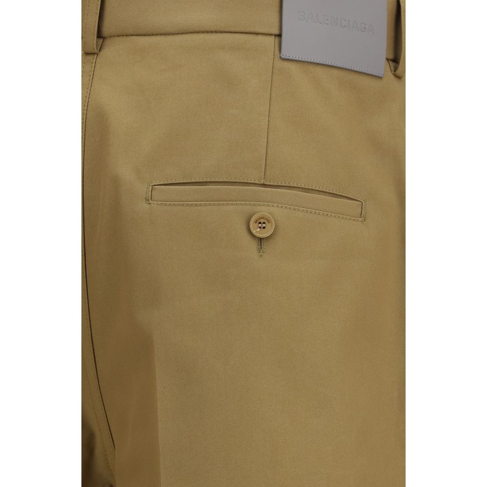 Balenciaga Beige Cotton Chino Pants