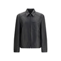 Prada Black Lamb Ovis Aries Aries Leather Jacket