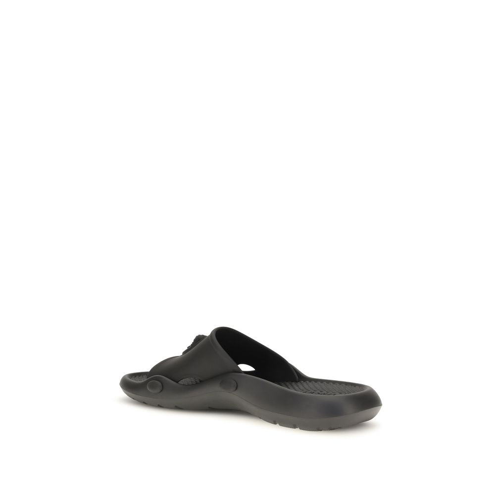 Versace Black Rubber Sandals Versace