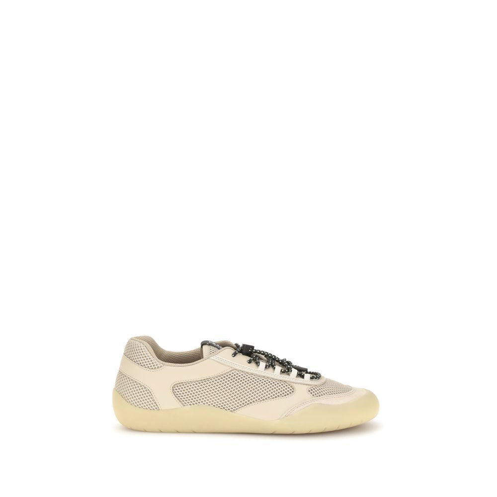 Prada Beige Polyester Athletic Sneakers