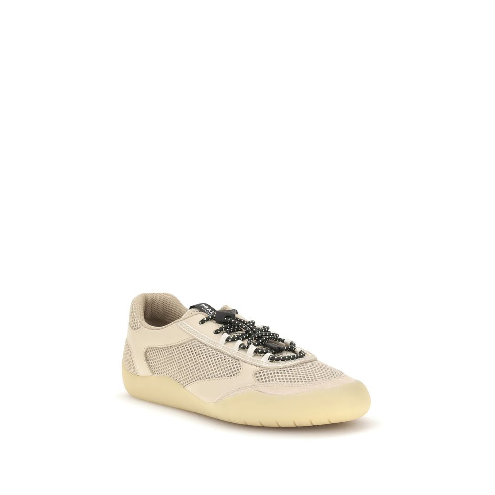 Prada Beige Polyester Athletic Sneakers