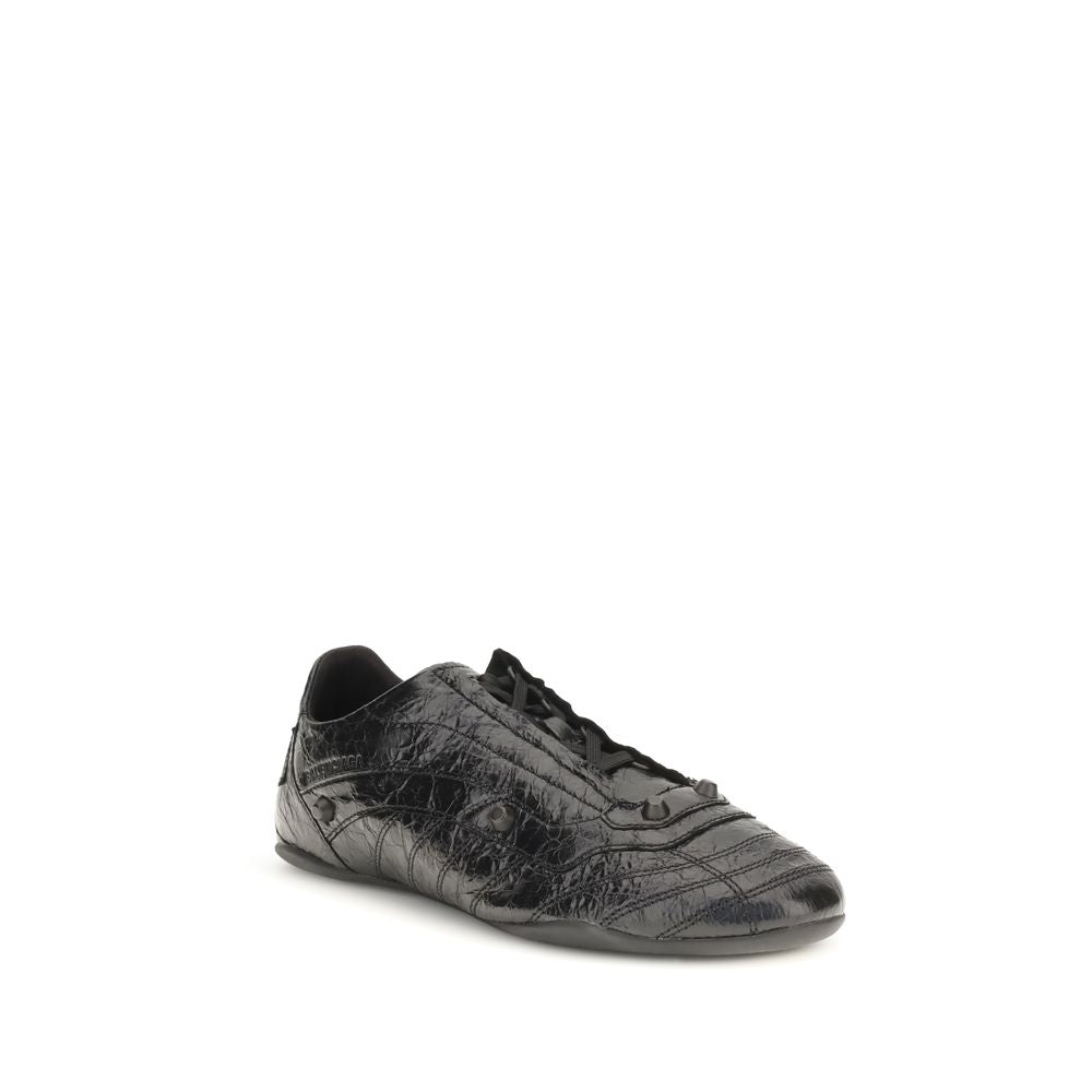 Balenciaga Black Calf Leather Bos Taurus Athletic Sneakers