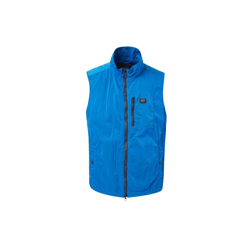 Paul & Shark Blue Nylon Sleeveless Jacket