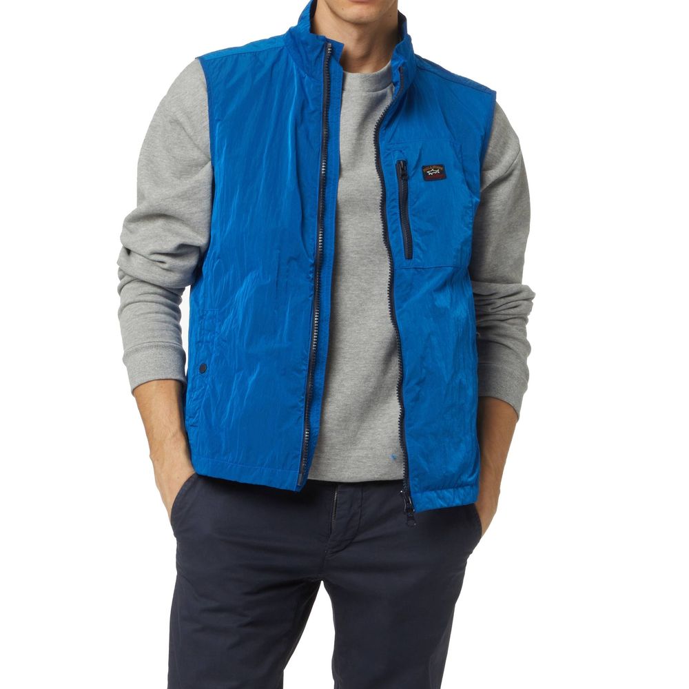 Paul & Shark Blue Nylon Sleeveless Jacket