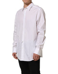Dolce & Gabbana White Cotton Long Sleeves Men Dress Shirt