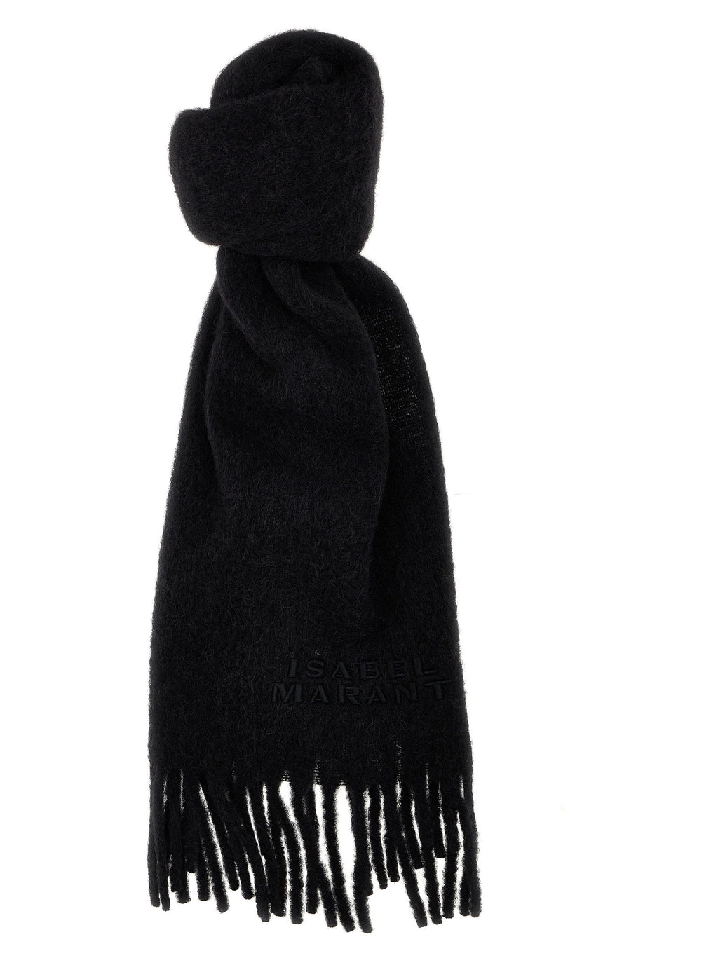 Isabel Marant Black Alpaca Leather Scarf