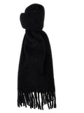 Isabel Marant Black Alpaca Leather Scarf