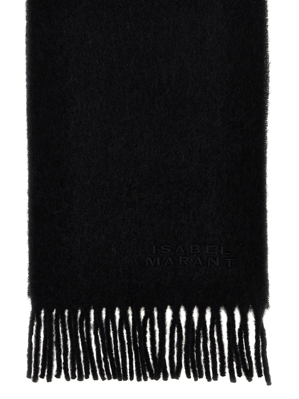Isabel Marant Black Alpaca Leather Scarf
