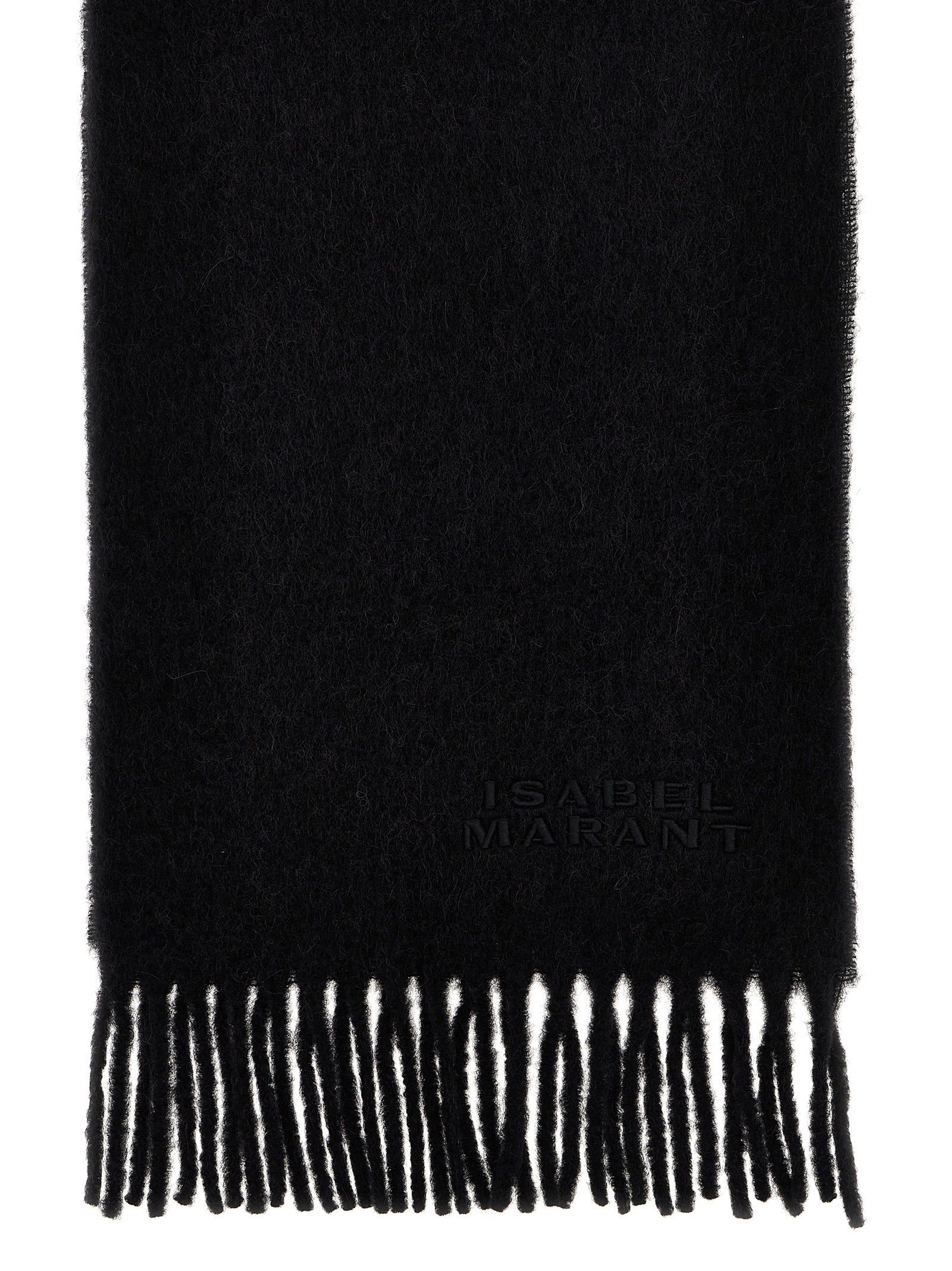 Isabel Marant Black Alpaca Leather Scarf