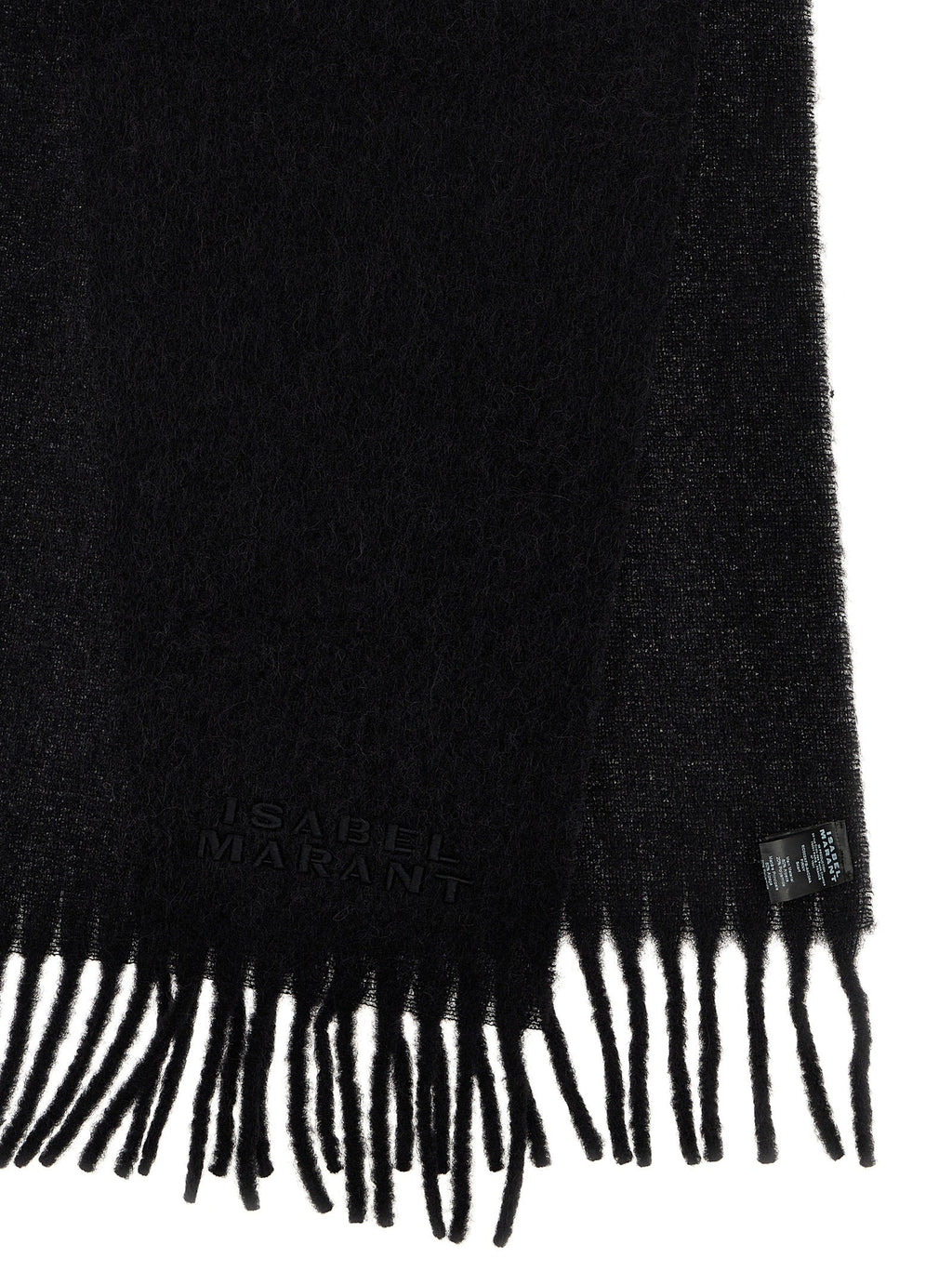 Isabel Marant Black Alpaca Leather Scarf