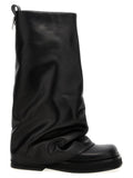 The Attico Black Calfskin Over The Knee