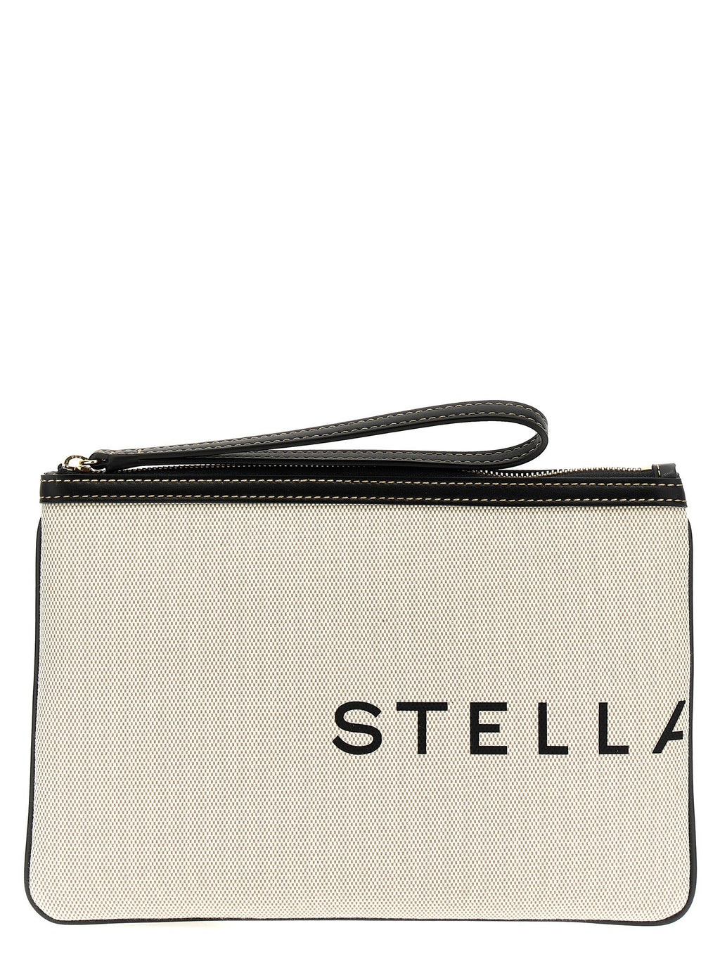 Stella McCartney Beige Cotton Clutch Bag