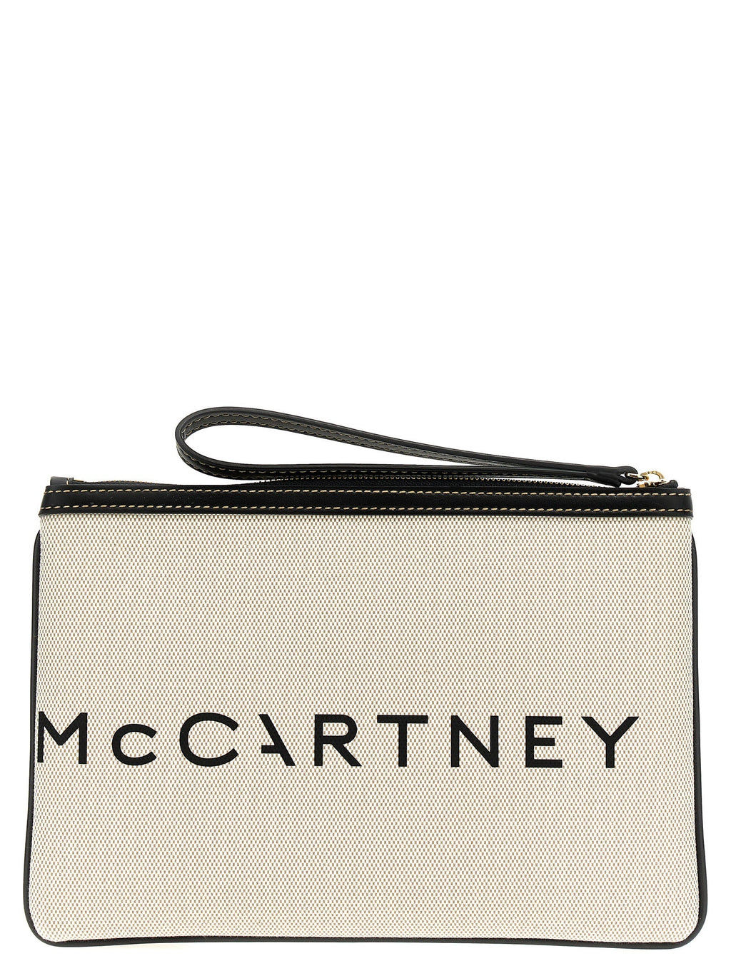 Stella McCartney Beige Cotton Clutch Bag
