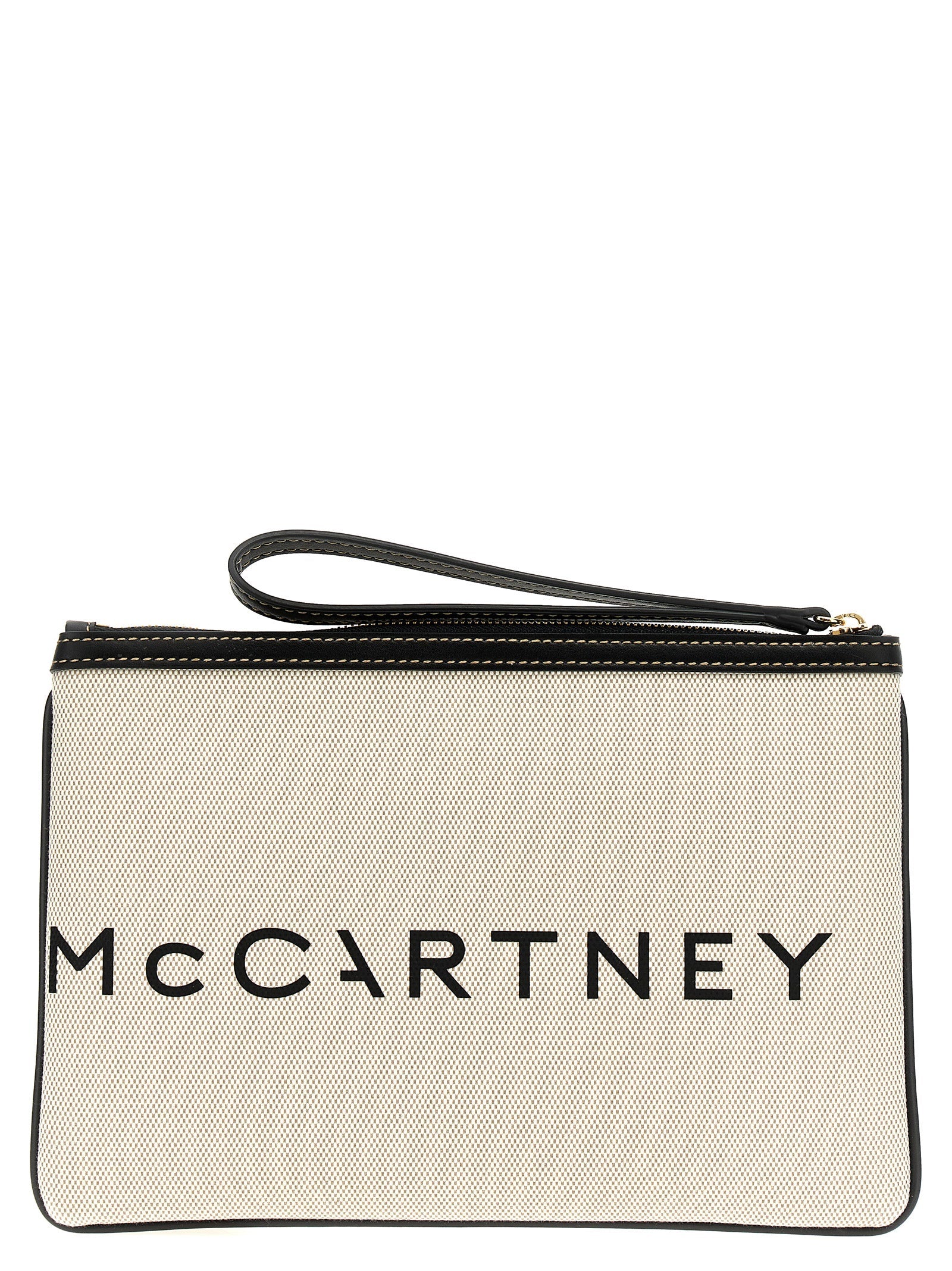 Stella McCartney Beige Cotton Clutch Bag