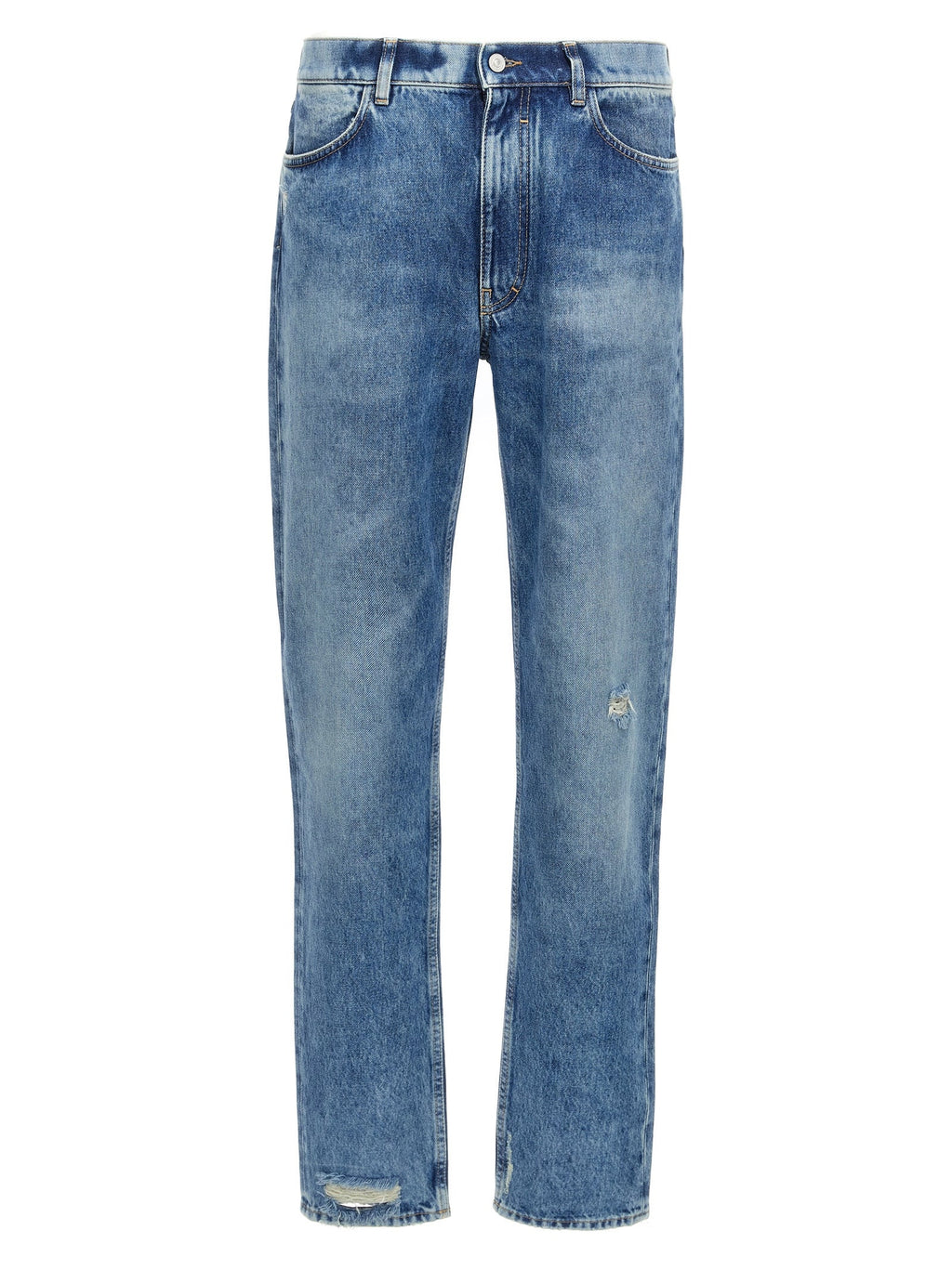 Givenchy Blue Cotton Straight-Leg Jeans